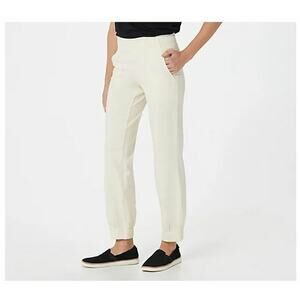 WOMEN WITH CONTROL NEW $45 Tummy Control Everyday Cuff Ankle Pant White‎ XXS